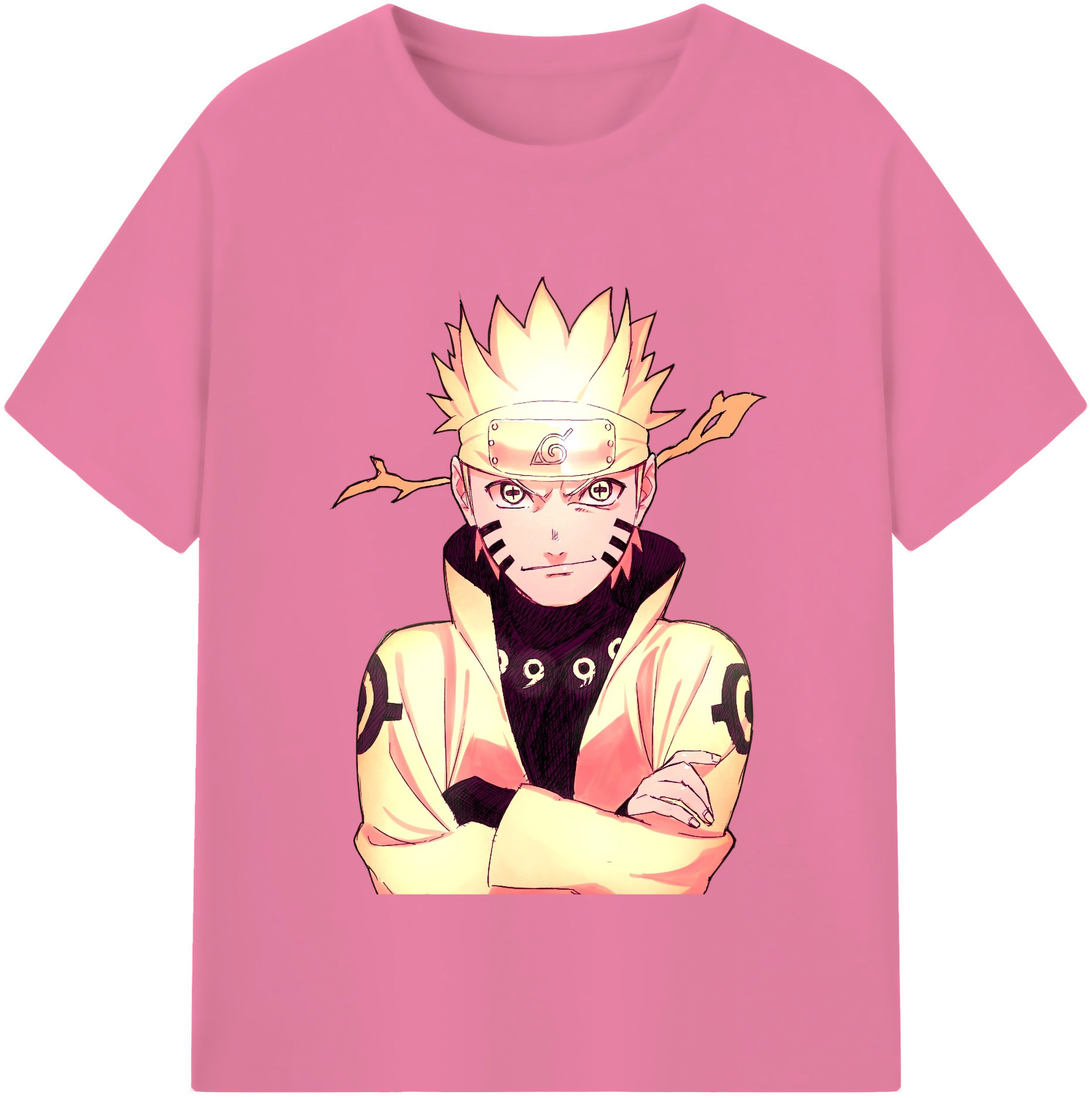 （画像用） NARUTO -ナルト- うずまき ナルト Uzumaki Naruto 綿100％半袖Tシャツ（フロントプリント）